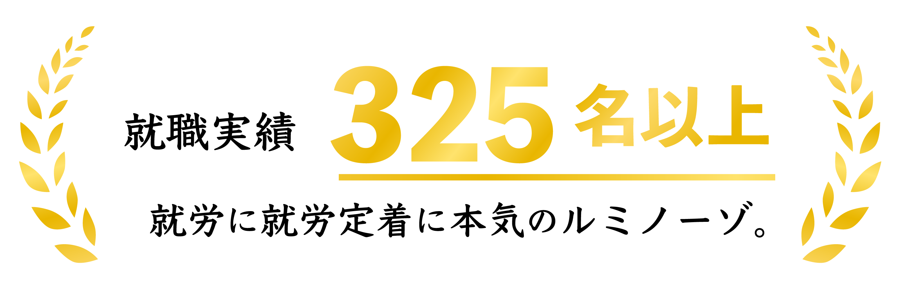 就職実績335名以上就労に就労定着に本気のルミノーゾ。